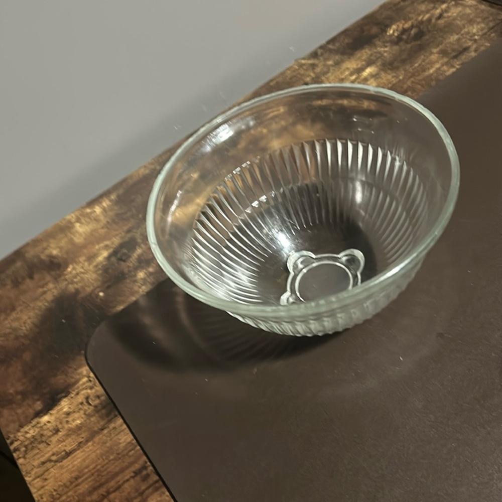 Vintage Federal clear mixing bowl